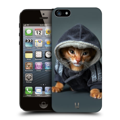 HEAD CASE plastový obal na mobil Iphone 5/5S legrační zvířátka koťátko