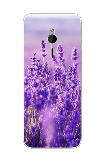 Silikonové pouzdro Nokia 230 fialové květiny