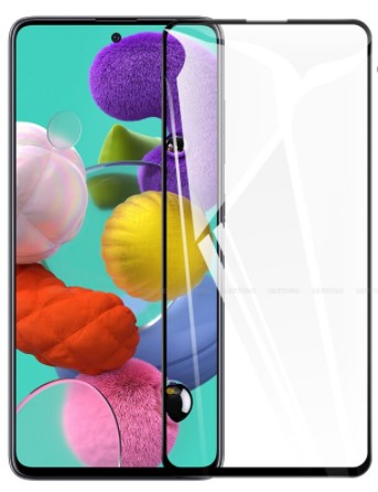 3D Tvrzené sklo pro mobil Samsung Galaxy A51 černé okraje