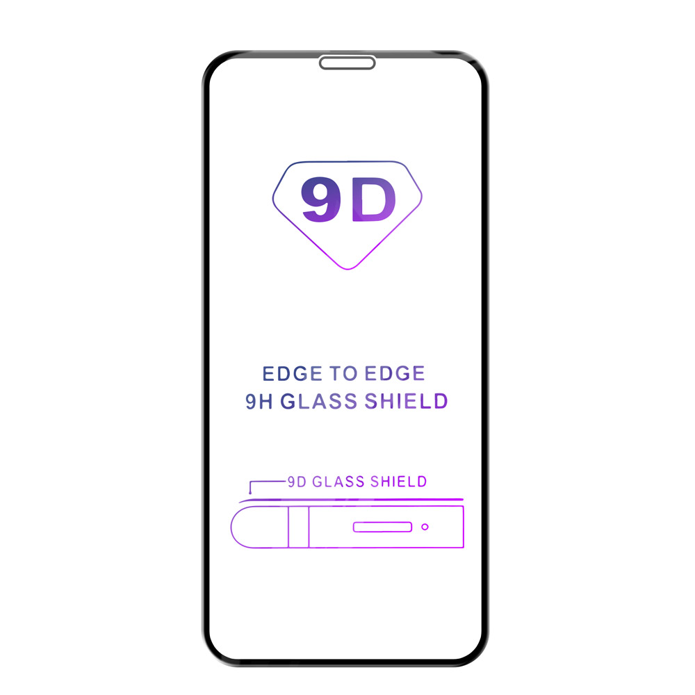 9D Tvrzené ochranné sklo pro mobil Apple Iphone 11 černé okraje