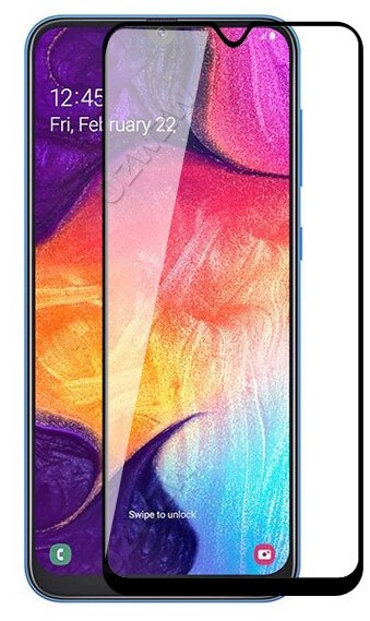 3D Tvrzené, ochranné sklo pro mobil Samsung Galaxy A20 černé okraje