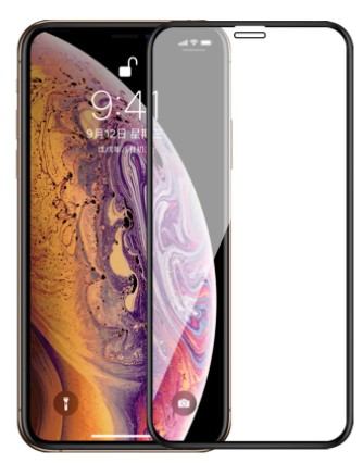 3D Ochranné ohebné tvrzené sklo pro mobil Apple Iphone 12 / 12 PRO černé okraje