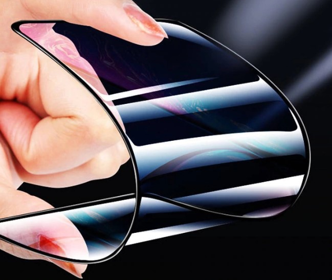 3D Ochranné ohebné tvrzené sklo pro mobil Huawei P Smart 2021 černé okraje