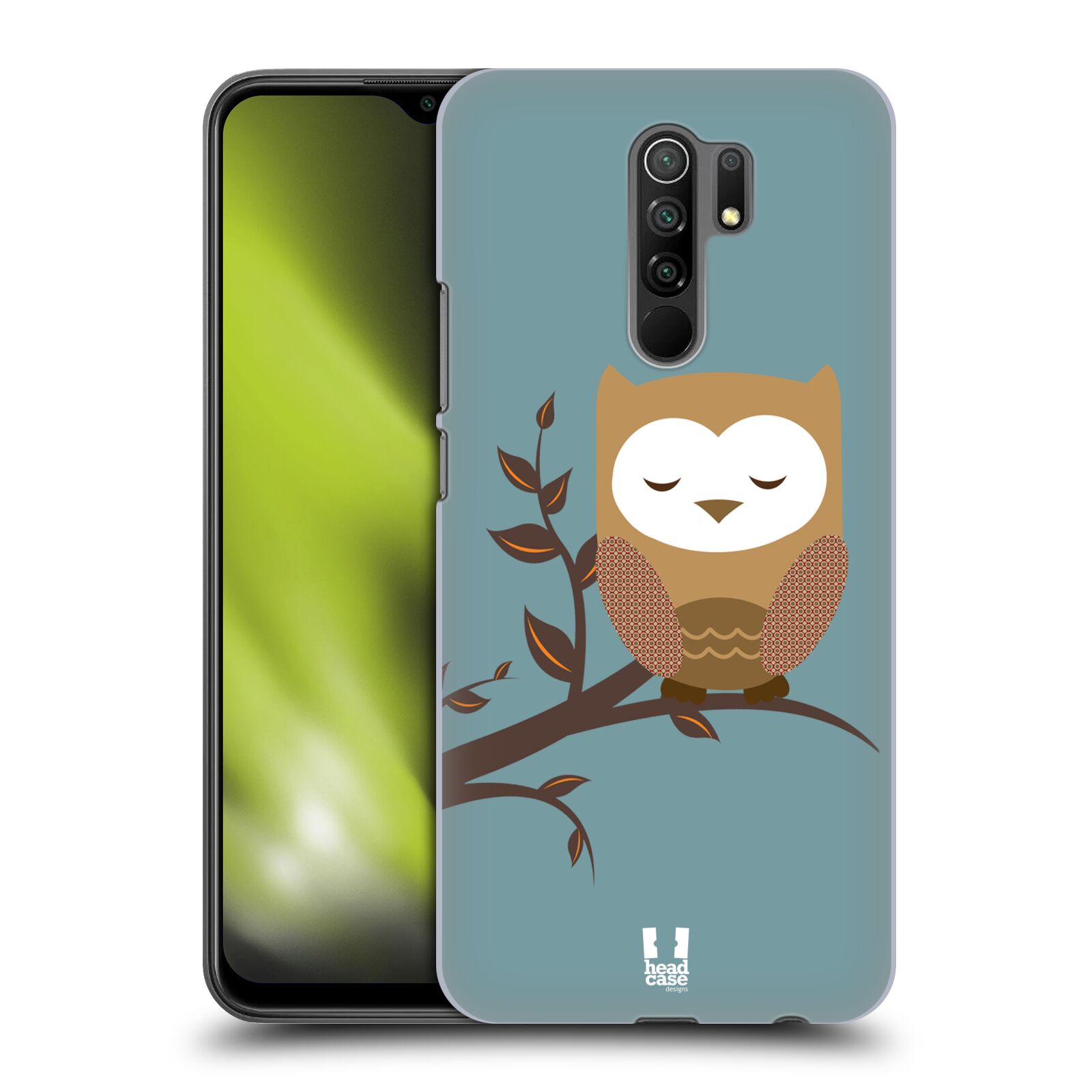 Plastový obal na mobil Xiaomi Redmi 9 vzor sovička na větvi