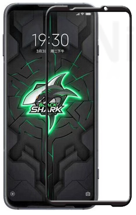 3D Tvrzené, ochranné sklo pro mobil Xiaomi Black Shark 3 černé okraje