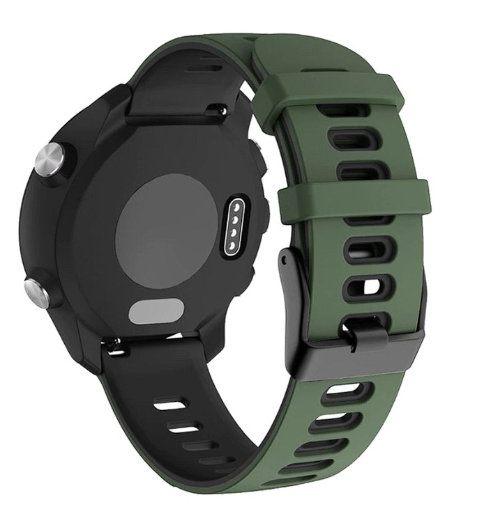 Dvoubarevný řemínek pro hodinky Garmin VivoActive 3 zelená a černá