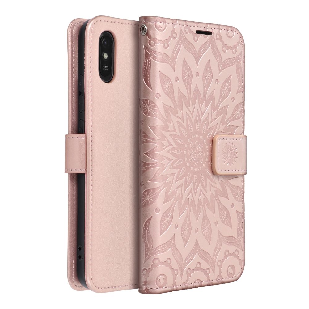 Pouzdro Mezzo pro mobil Xiaomi Redmi 9A / 9AT mandala rose gold