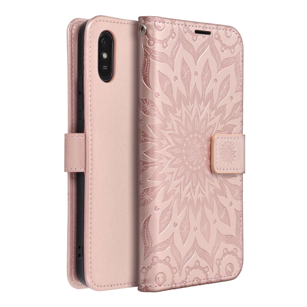 Pouzdro Mezzo pro mobil Xiaomi Redmi 9A / 9AT mandala rose gold