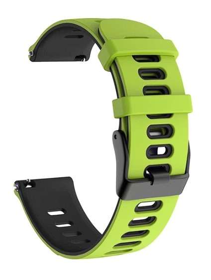 Dvoubarevný řemínek pro hodinky Garmin Forerunner 255 zelená, černá