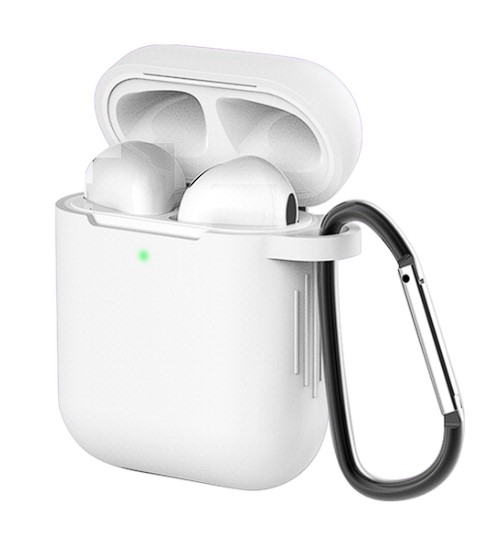 Pouzdro pro Apple Airpods - silikon - bílá