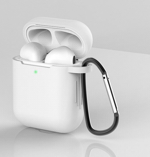 Pouzdro pro Apple Airpods - silikon - kouřová bílá