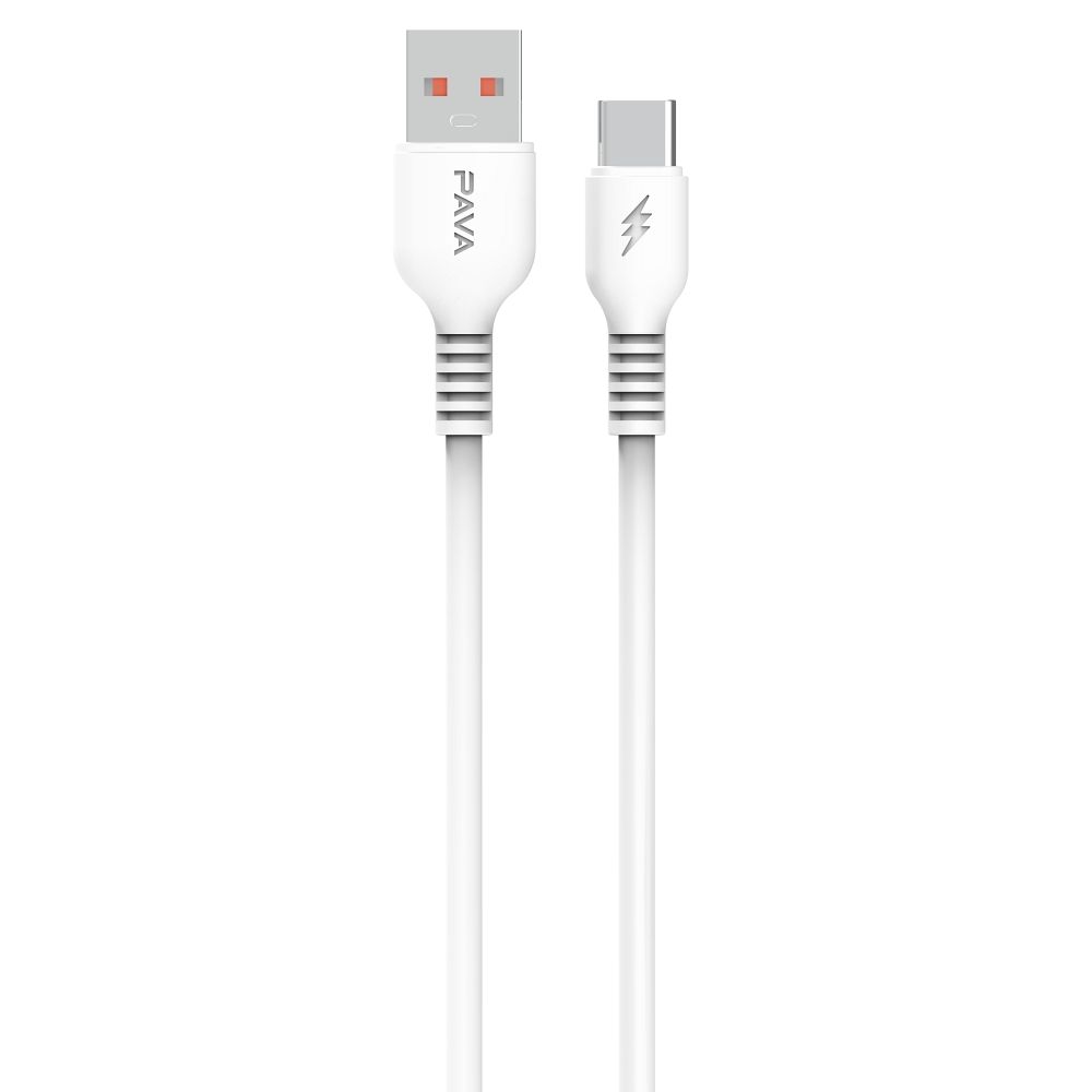 Nabíjecí a datový kabel Pavareal USB - USB Type C bílý