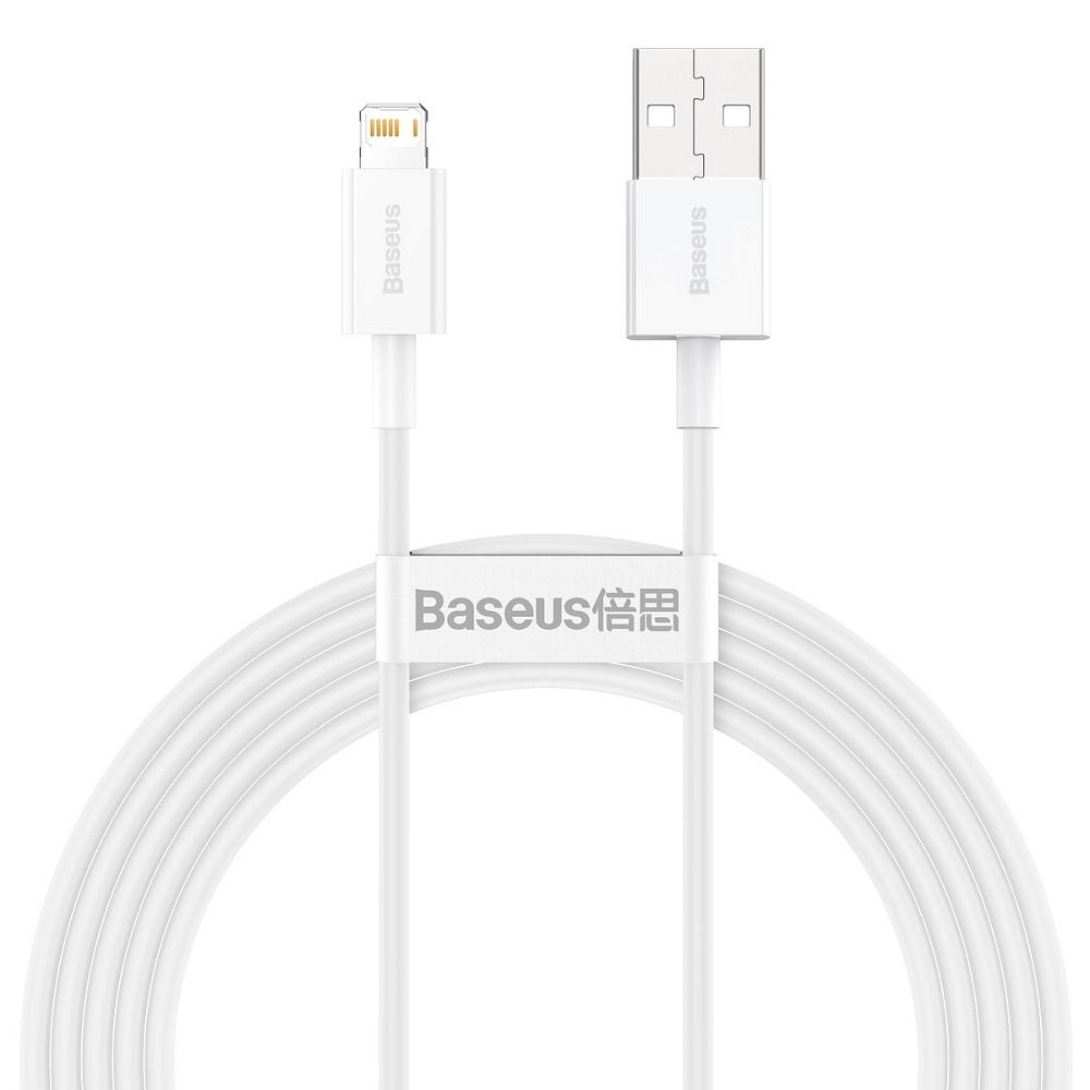 BASEUS Nabíjecí a datový kabel USB na Apple Lightning 2,4A bílá
