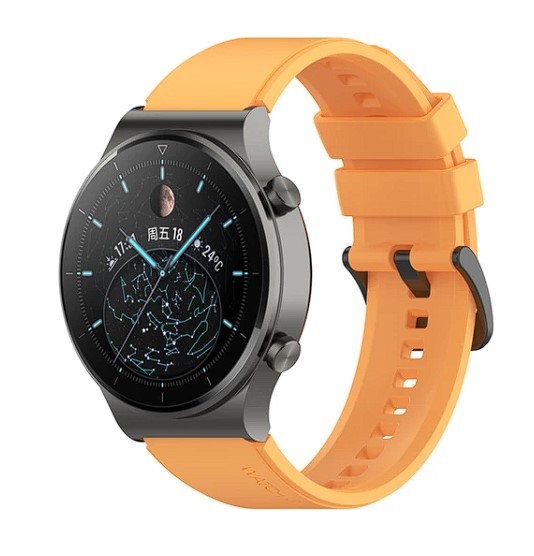 Řemínek pro hodinky Xiaomi Watch S1 Active / Huawei Watch GT 2/3 oranžový