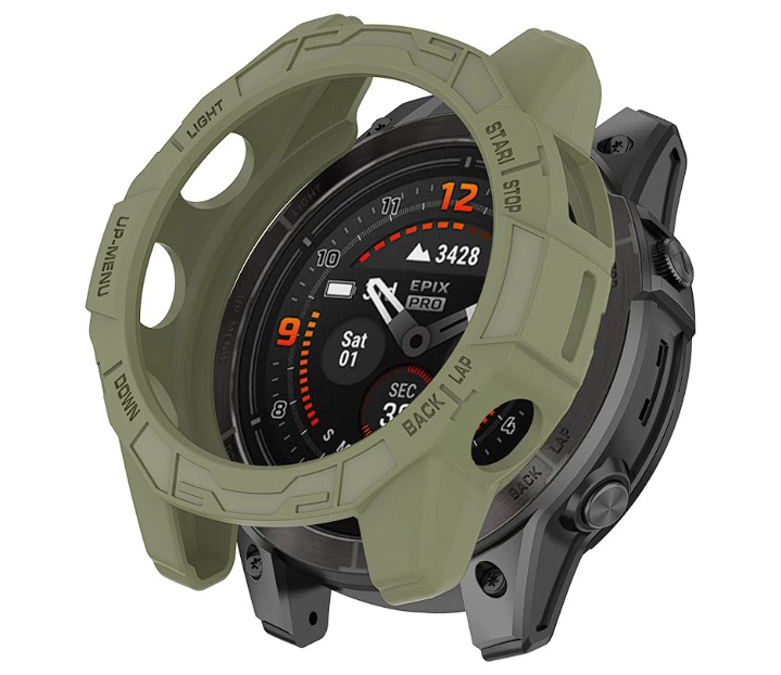 Silikonové pouzdro, obal pro Garmin Fenix 7X / 7X PRO zelený silikon