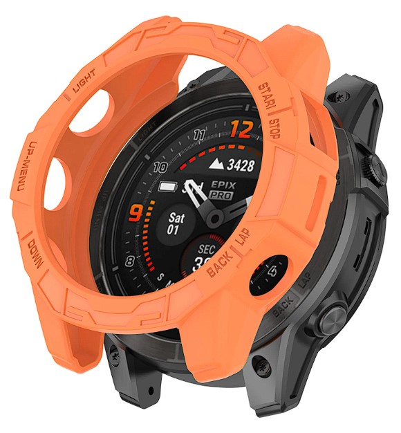 Silikonové pouzdro, obal pro Garmin Fenix 7 / 7 PRO oranžový silikon