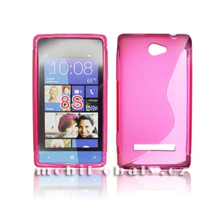 Obal S-line na mobil HTC windows phone 8S růžová silikon s line