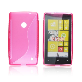Obal S-line Nokia Lumia 520 růžový silikon